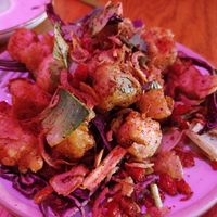 Salt and pepper tofu at Spicy Moon - 6th St in New York City