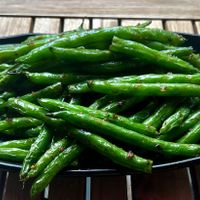   String Beans at Spicy Moon - 6th St in New York City