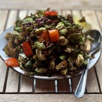 Peppercorn Brussel Sprouts at Spicy Moon - 6th St in New York City