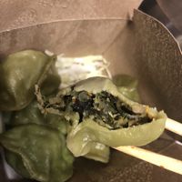 Steam vegetable dumpling   at Spicy Moon - 6th St in New York City