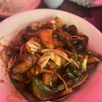 Broccoli tofu stir fry of some kind  at Spicy Moon - 6th St in New York City