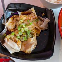 Wonton in chilli oil at Spicy Moon - 6th St in New York City