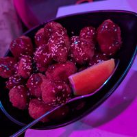 Orange chicken at Spicy Moon - 6th St in New York City