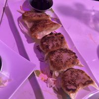 Sour cream and spring onion potato dumplings at Spicy Moon - 6th St in New York City