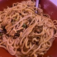 Dan Dan noodles  at Spicy Moon - 6th St in New York City
