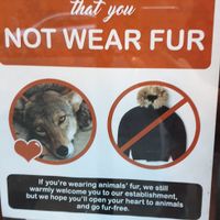 Sign at the entrance at Spicy Moon - 6th St in New York City