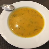 Soup of the day, included in the buffet at Jardim das Cerejas - Chiado in Lisbon