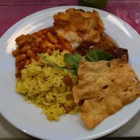 plate of vegan food at Jardim das Cerejas - Chiado in Lisbon