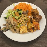 Variety of food  at Jardim das Cerejas - Chiado in Lisbon