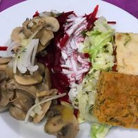 my salad plate! at Jardim das Cerejas - Chiado in Lisbon