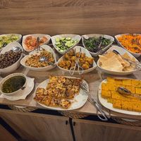 Buffet starters at Jardim das Cerejas - Chiado in Lisbon