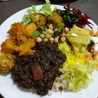 A plate from the buffet at Jardim das Cerejas - Chiado in Lisbon