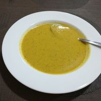 The soup of the day from the buffet at Jardim das Cerejas - Chiado in Lisbon