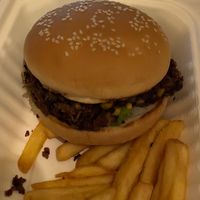 Spiced bean burger ordered delivered on NHAM24  at Burgershack in Kampot