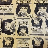 Wall art  at Burgershack in Kampot