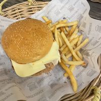 Looks bland but tastes great   at Burgershack in Kampot