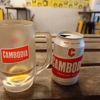 Cambodian beer at Burgershack in Kampot