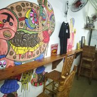 Burgershack inside seeting at Burgershack in Kampot