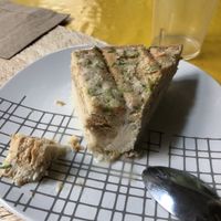 Frozen lemon/cookie cake at Verde Vegano  in Oaxaca