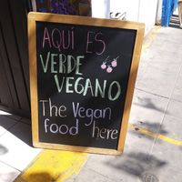 New sign at Verde Vegano  in Oaxaca
