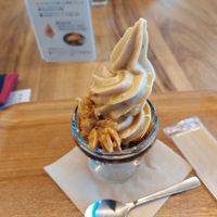 Amagashi sundae at Rakuen Cafe in Naha