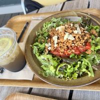 Vegan taco rice  at Rakuen Cafe in Naha