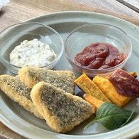 Vegan fish and chips  at Rakuen Cafe in Naha