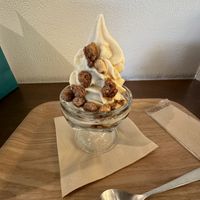 Amagashi sundae   at Rakuen Cafe in Naha