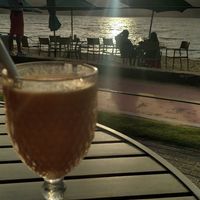 Guayaba smoothie at sunset (with 0 sugar added) at Pimenta de Cheiro in Sao Paulo