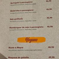 Cardápio at Pimenta de Cheiro in Sao Paulo