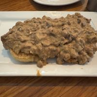Vegan Biscuit & Gravy at Palm Greens Cafe in Palm Springs