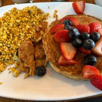 Breakfast platterr  at Palm Greens Cafe in Palm Springs