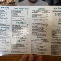 Menu at Palm Greens Cafe in Palm Springs