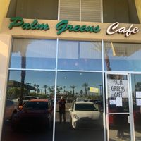 Outside Signage at Palm Greens Cafe in Palm Springs