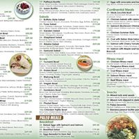 Menu at Easy Health in Pattaya