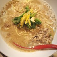 Not spicy white sesame ramen! at Orange Shokudou オレンジ食堂 in Okinawa