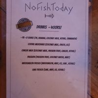 Drink options at No Fish Today in Weligama