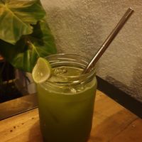 Lime Fresca (and metal straw!) at No Fish Today in Weligama