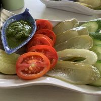 Pickles and salad  at Sababa in Chiang Mai