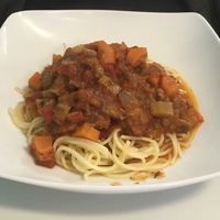 Vegetable bolognese (Vegan)   at Mint & Chocolate Eatery in Sheerness