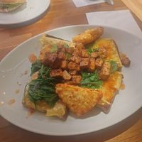 Tofu, cheese and sweet chilli on toast at The Funky Monkey in Stockport