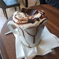 Vegan hot choc at The Funky Monkey in Stockport