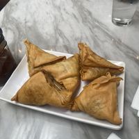 Big, thick samosas  at Chercher in Washington