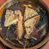 Mushroom miso broth at Friend of Mine  in Bridge Of Allan