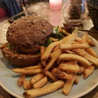 Vegan burger at Bistro De Rode Kater in Deventer