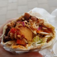 Normal size sweet potato burrito! at With Love Burrito in Maastricht