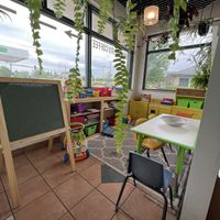 Play area for kids  at Dodge Street Coffeehouse in Iowa City