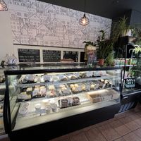 Vegan options marked  at Dodge Street Coffeehouse in Iowa City