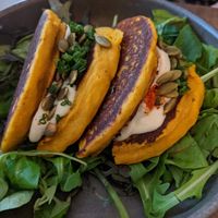 Chickpea and rice pancake - appetizer at Le Potager de Charlotte - Rennequin in Paris