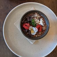 Chocolate mousse - dessert at Le Potager de Charlotte - Rennequin in Paris